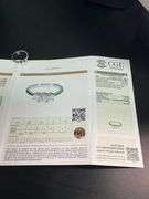 CERTIFIED 14K WHITE GOLD DIAMOND RING- LEO