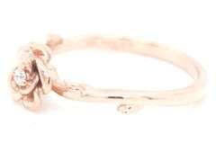 10kt Yellow gold Disney Enchanted Belle diamond rose ring