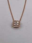 CERTIFIED BRAND NEW 18K ROSE GOLD NECKLACE WITH DIAMOND PENDANT