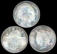 3 Different 1 Troy Ounce Silver Rounds with Coin Designs