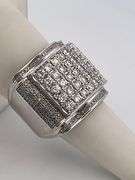 MEN'S CERTIFIED 14K WHITE GOLD DIAMOND RING