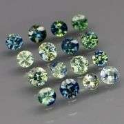Multi-hue 2.58ct natural blue green Sapphire set