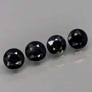 Heated Only! 2.57ct diamond cut black Sapphire set!
