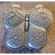 Butterfly-Shaped Metal Jewelry Box
