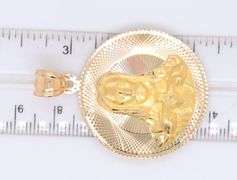 14KT Tri color Gold Jesus Pendant