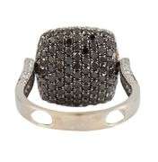 Effy 2.50ctw Black and White Cushion Shaped Double Side Flip Ring in 14K