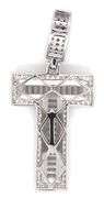 Initial T cubic zirconia pendant in 925 Sterling silver