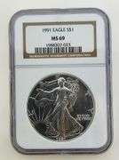 1991 American Silver Eagle, NGC MS69