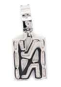 Initial N cubic zirconia pendant in 925 sterling silver