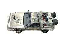 Michael J. Fox Christopher Lloyd Autographed Deloreon Back To The Future Car