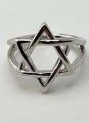 925 Sterling Silver Star Of David Ring