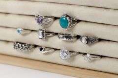 Sterling Silver Curated Ring Assortment Various Sizes & Styles (10 Ring Lot)