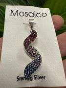 Sterling Silver 925 Artistic Mexican Pendant Hand Made by Mosaico