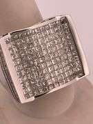 MEN'S CERTIFIED 14K WHITE GOLD DIAMOND RING 6.50 CARATS