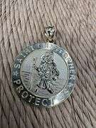 10k Yellow Gold Saint Christopher "Project Us" Pendant Religious Medallion Charm