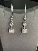 CERTIFIED 14K WHITE GOLD DIAMOND EARRINGS