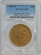 Very Scarce near Mint 1870-S $20 Liberty Gold Piece. PCGS AU50 from Granite Lady Hoard