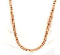 10kt Rose gold diamond cut Popcorn chain necklace