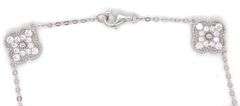 5 Clover cubic zirconia link bracelet in 925 sterling silver