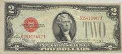 1928 E Unc $2 Red Seal US Note