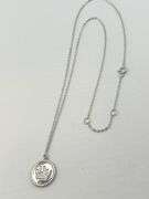 925 Sterling Silver Paw Print Pendant With Crystal pave Necklace