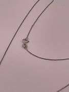 CERTIFIED BRAND NEW 18K WHITE GOLD CHAIN WITH DIAMOND PENDANT