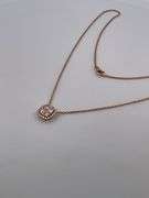CERTIFIED BRAND NEW 18K ROSE GOLD NECKLACE WITH DIAMOND PENDANT