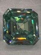 Amazing 5 Ct VVs1 Ice Mint Green Asscher Cut Fire Moissanite Solitaire