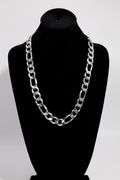 Sterling Silver 14mm Figaro Chain 24 Inch