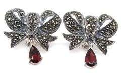 925 Sterling silver bow earrings