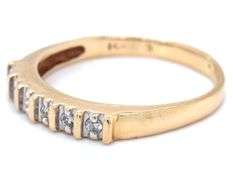 14kt Yellow gold diamond band