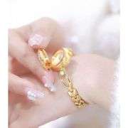 Flower Quartz Watch with Bracelet Band and Crystals