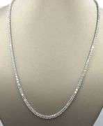 925 Sterling silver round brilliant cut cubic zirconia tennis necklace