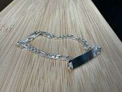 Sterling Silver 925 Child's ID 5.5mm Bracelet 6"