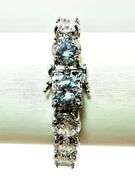14 Kt. White Gold Plated CZ 58 Cwt. Tennis Bracelet