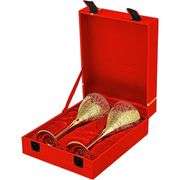 24K Gold-Plated Brass Champagne Flutes