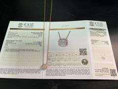 CERTIFIED BRAND NEW 18K ROSE GOLD NECKLACE WITH DIAMOND PENDANT