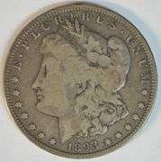 Rare key date 1893-P Morgan Silver Dollar. Nice circ