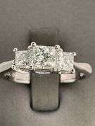 CERTIFIED 14K WHITE GOLD DIAMOND RING- LEO