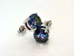 Stunning 4 Ctw Russian Color Change Lab Created Alexandrite Earrings