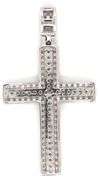 925 Sterling silver cubic zirconia cross pendant