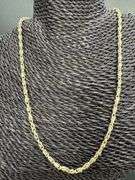 10k Yellow Gold Extremely Unique Diamond Cut 3.65mm Marquise Necklace Chain 20 Inch