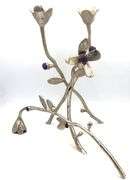 Micheal Aram Fantasy amethyst bloom Candle holder candelabra snuffer