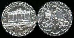 2 Austrian 2020 Philharmonic 1 Troy Ounce Silver Round