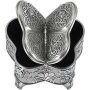 Butterfly-Shaped Metal Jewelry Box