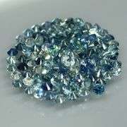 Diamond cut! 2.91ct blue green sapphire set! Heated only!