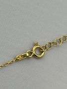 925 Gold Tone Sterling Silver Evil Eye White Enamel Blue Eye Center Pendant With Chain Necklace