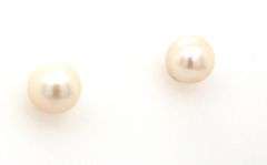 14kt Yellow gold 7.5-8mm pearl stud earrings