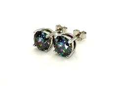 Beautiful 2 Ctw Russian Color Change Lab Created Alexandrite Earrings