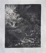 Extremely Rare and Collectible Antique Etching After Rembrandt, c. 1880